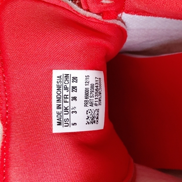 Adidas‎ Women's Red Superstar Up Casual Fashion Sneakers size 5 - Picture 6 of 7